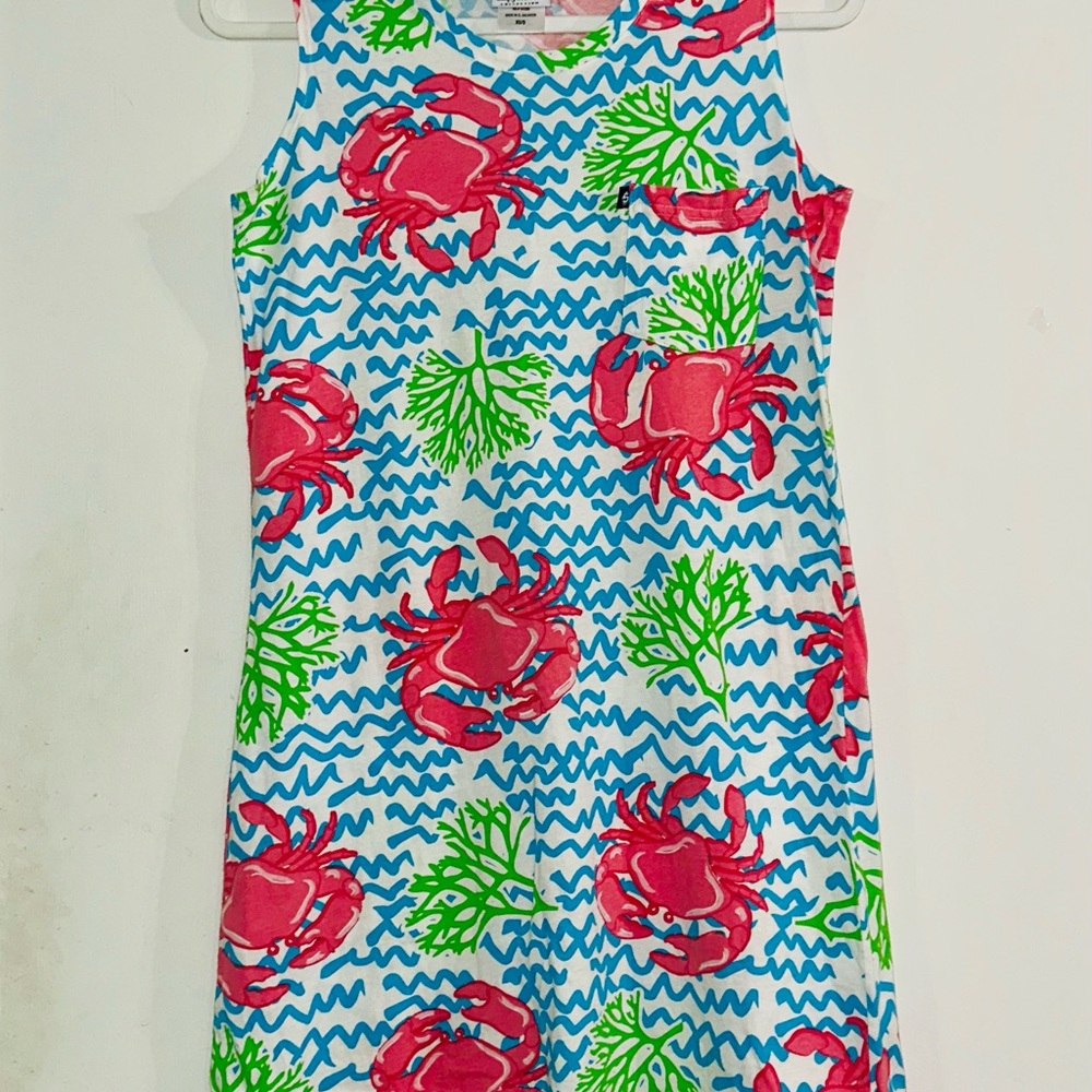 Simply Southern Cotton Women's Sleeveless Casual * Beach Dress Crab Print Small